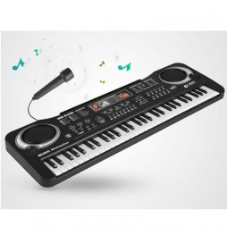 Keyboard organy elektroniczne dla dzieci z mikrofonem 61 klawiszy | Hypermed.pl