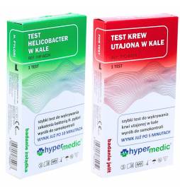 ZESTAW ZDROWY ŻOŁĄDEK TEST HELICOBACTER PYLORI + KREW UTAJONA W KALE FOB HYPERMEDIC